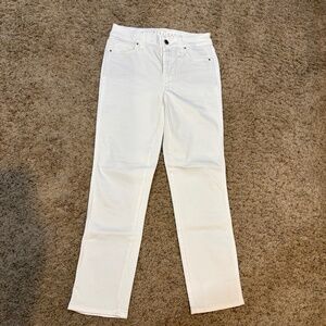 WHBM White Denim The Striaght Jeans Women's 0